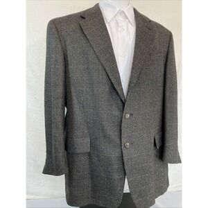 Tommy Hilfiger Sport Coat Mens 44R Brown Black Tweed Wool Coat Jacket